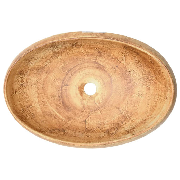 Lavoar de blat, maro, 59x40x15 cm, ceramică, oval - WALTI WALTI
