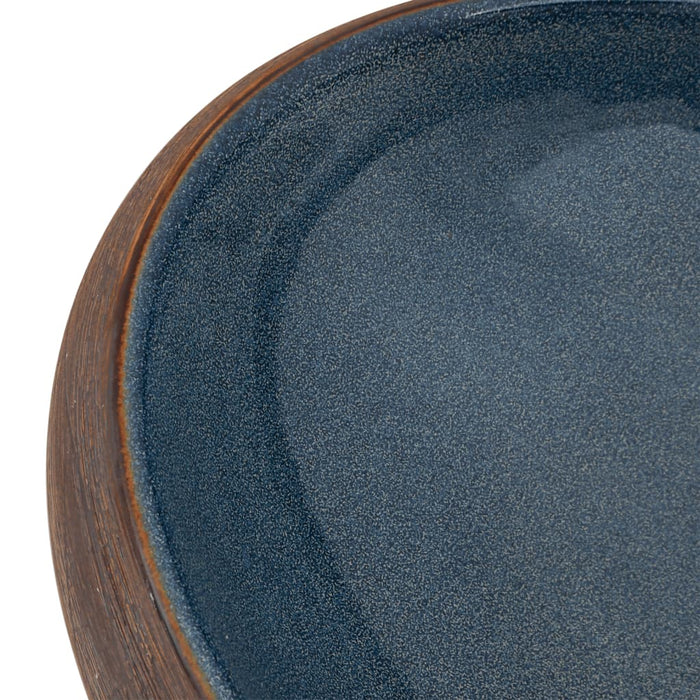 Lavoar de blat, maro și albastru, 59x40x15 cm, ceramică, oval - WALTI WALTI