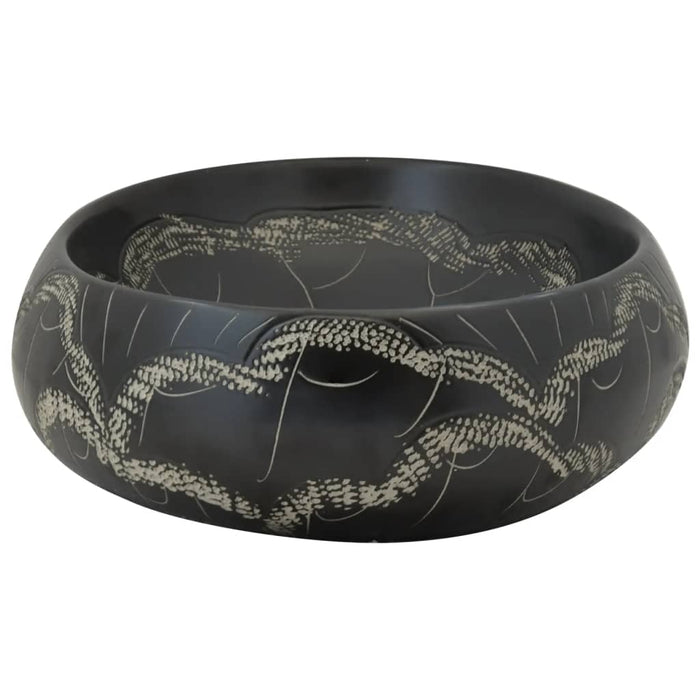 Lavoar de blat, negru, 59x40x15 cm, ceramică, oval WALTI