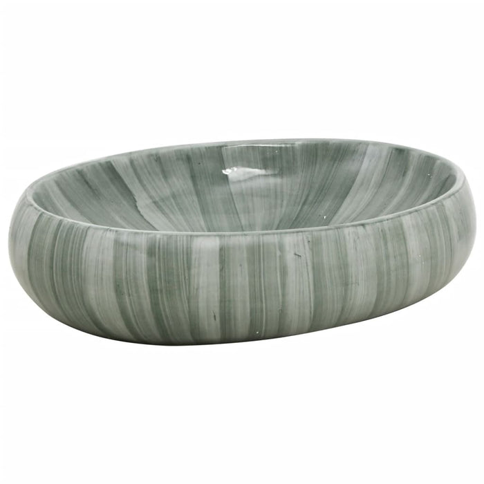 Lavoar de blat, verde, 59x40x15 cm, ceramică, oval - WALTI WALTI