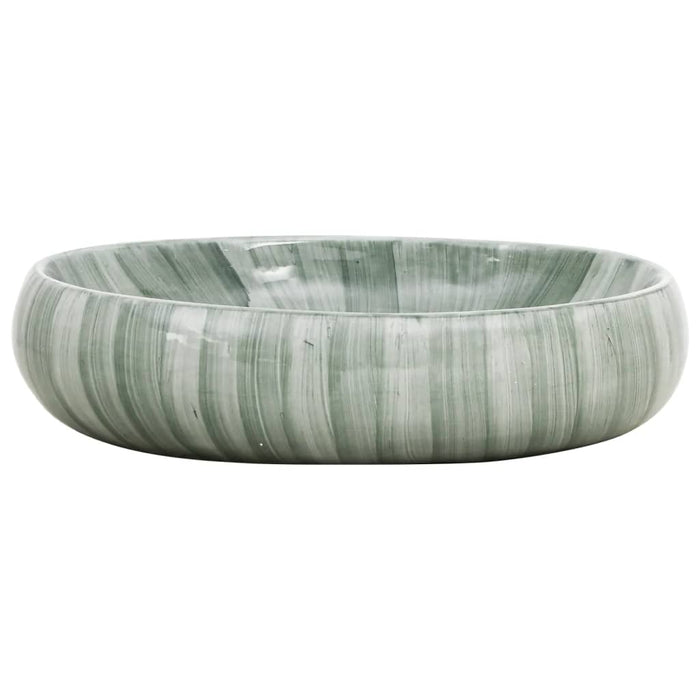 Lavoar de blat, verde, 59x40x15 cm, ceramică, oval - WALTI WALTI