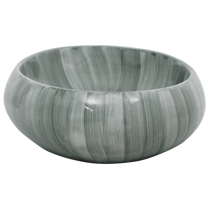 Lavoar de blat, verde, 59x40x15 cm, ceramică, oval - WALTI WALTI