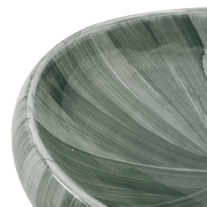 Lavoar de blat, verde, 59x40x15 cm, ceramică, oval - WALTI WALTI