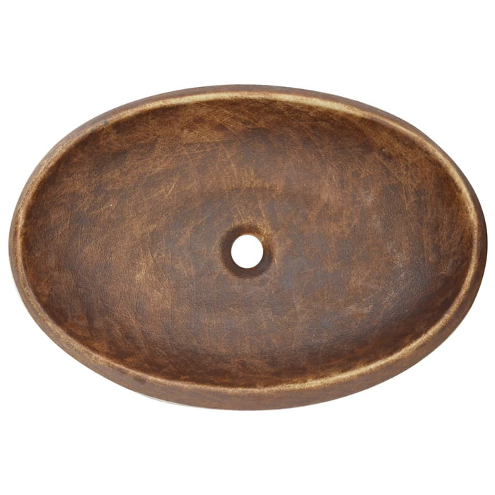 Lavoar de blat, maro, 59x40x15 cm, ceramică, oval - WALTI WALTI