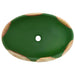 Lavoar de blat, verde și maro, 59x40x15 cm, ceramică, oval - WALTI WALTI