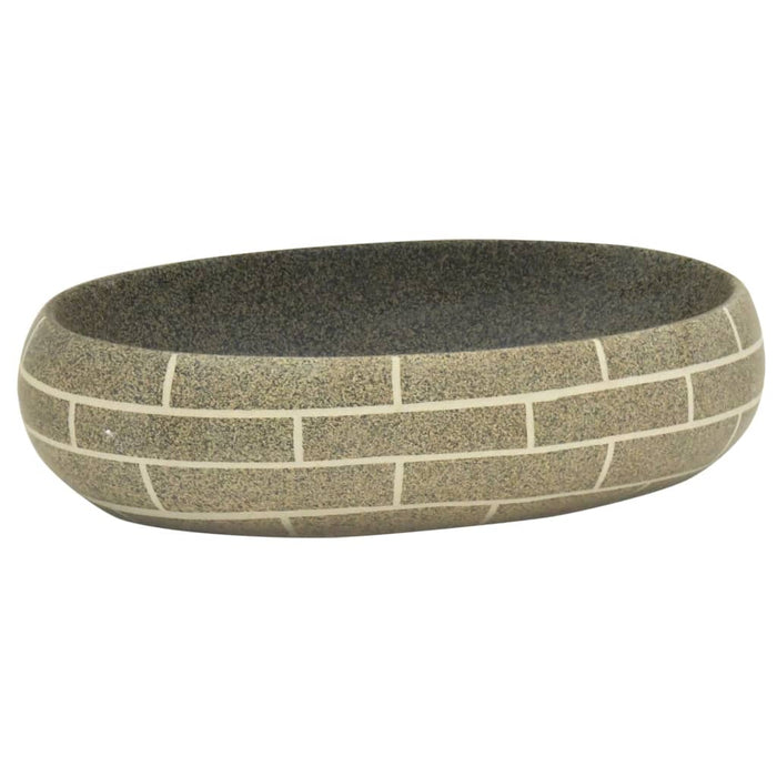 Lavoar de blat, multicolor, 59x40x15 cm, ceramică, oval - WALTI WALTI