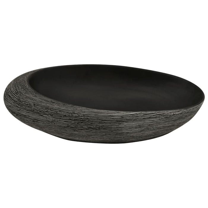 Lavoar de blat, gri și negru, 59x40x14 cm, ceramică, oval - WALTI WALTI