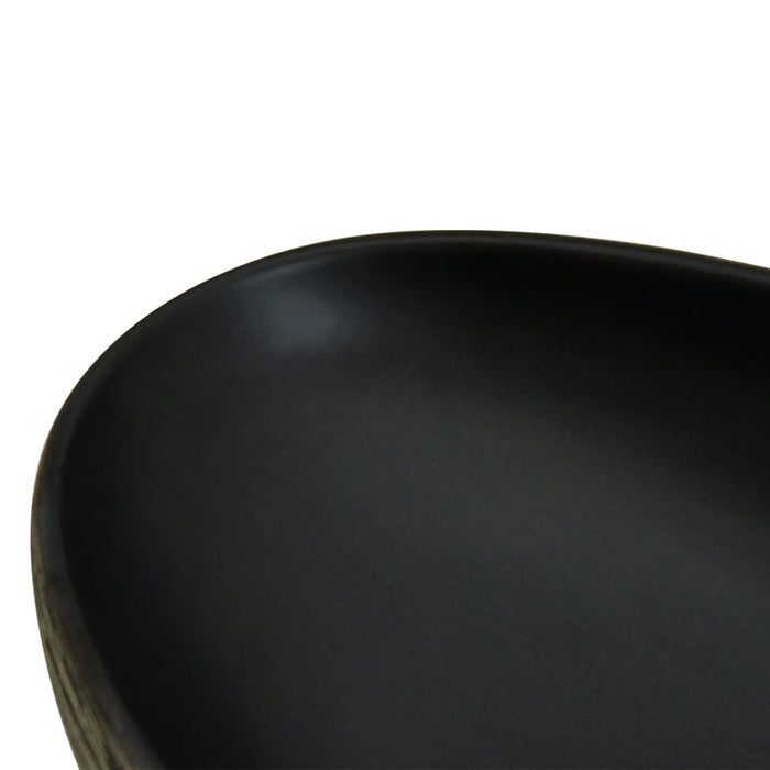 Lavoar de blat, gri și negru, 59x40x14 cm, ceramică, oval - WALTI WALTI