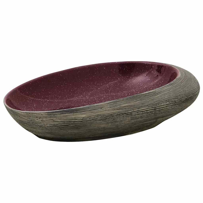 Lavoar de blat, violet și gri, 59x40x14 cm, ceramică, oval - WALTI WALTI