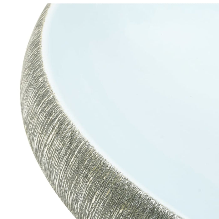 Lavoar de blat, gri și albastru, 59x40x15 cm, ceramică, oval - WALTI WALTI