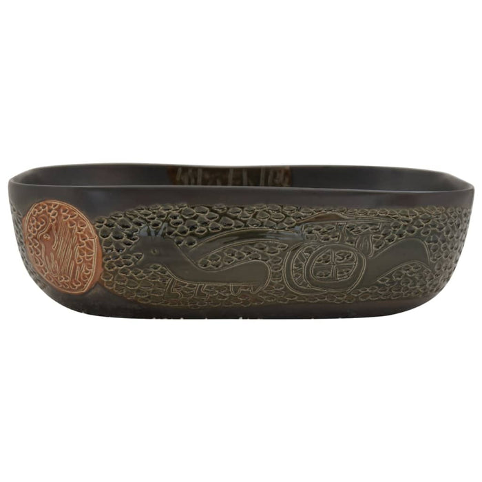 Lavoar de blat, negru, 48x37,5x13,5 cm, ceramică, dreptunghi - WALTI WALTI