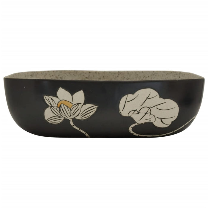 Lavoar de blat gri/negru 48x37,5x13,5 cm, ceramică, dreptunghi - WALTI WALTI