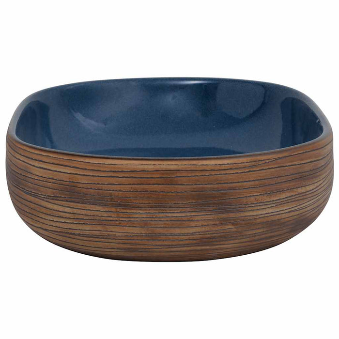 Lavoar de blat, maro și albastru, 59x40x14 cm, ceramică, oval - WALTI WALTI