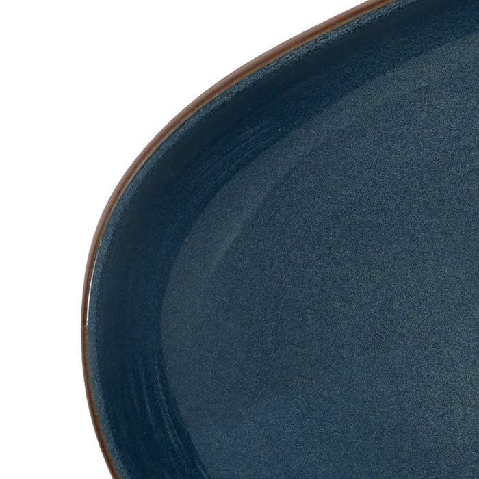 Lavoar de blat, maro și albastru, 59x40x14 cm, ceramică, oval - WALTI WALTI