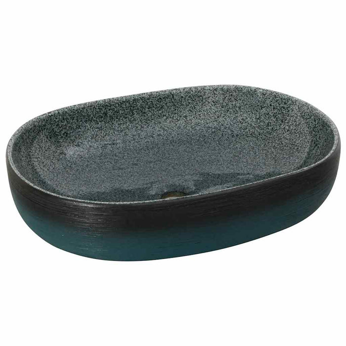 Lavoar de blat, turcoaz, 59x40x14 cm, ceramică, oval - WALTI WALTI