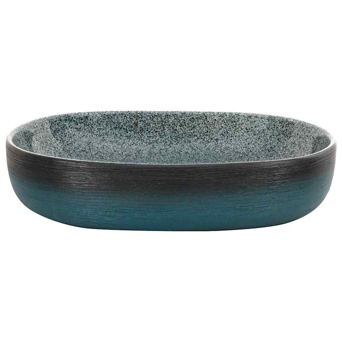 Lavoar de blat, turcoaz, 59x40x14 cm, ceramică, oval - WALTI WALTI