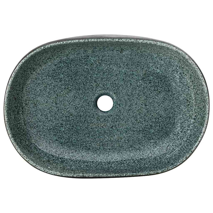 Lavoar de blat, turcoaz, 59x40x14 cm, ceramică, oval - WALTI WALTI