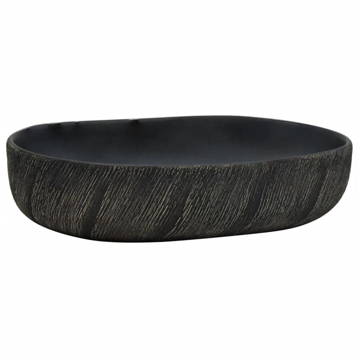 Lavoar de blat, negru, 59x40x14 cm, ceramică, oval - WALTI WALTI