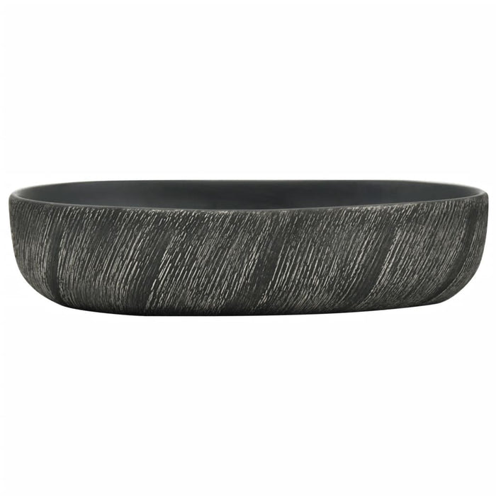 Lavoar de blat, negru, 59x40x14 cm, ceramică, oval - WALTI WALTI