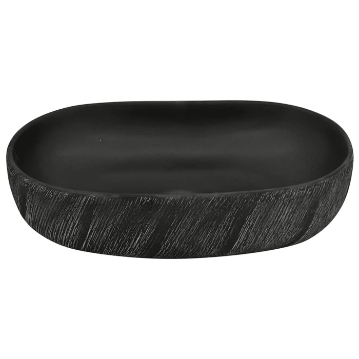 Lavoar de blat, negru, 59x40x14 cm, ceramică, oval - WALTI WALTI