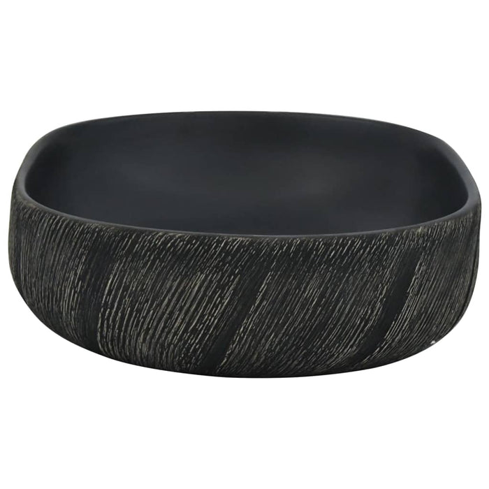 Lavoar de blat, negru, 59x40x14 cm, ceramică, oval - WALTI WALTI