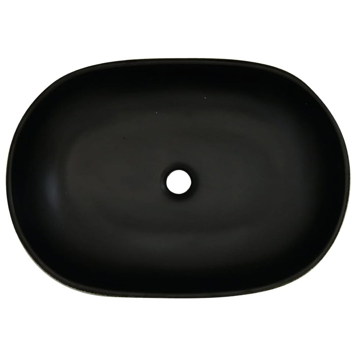 Lavoar de blat, negru, 59x40x14 cm, ceramică, oval - WALTI WALTI