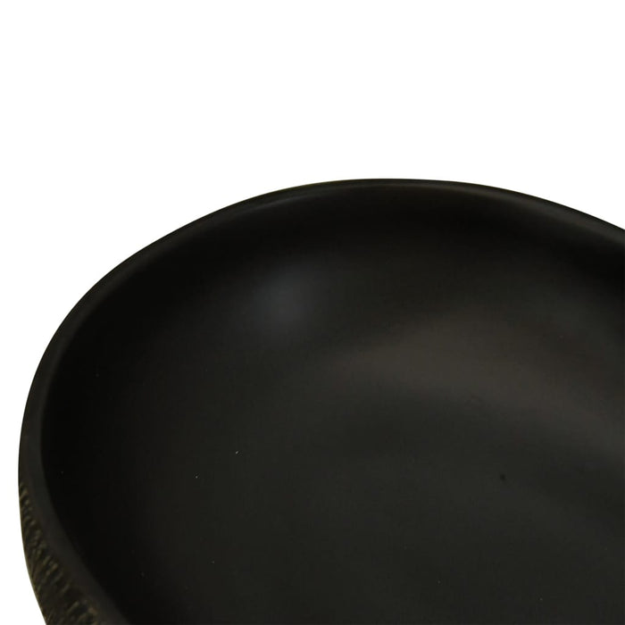 Lavoar de blat, negru, 59x40x14 cm, ceramică, oval - WALTI WALTI