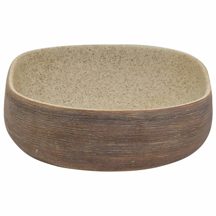 Lavoar de blat, nisipiu și maro 59x40x14 cm, ceramică, oval - WALTI WALTI