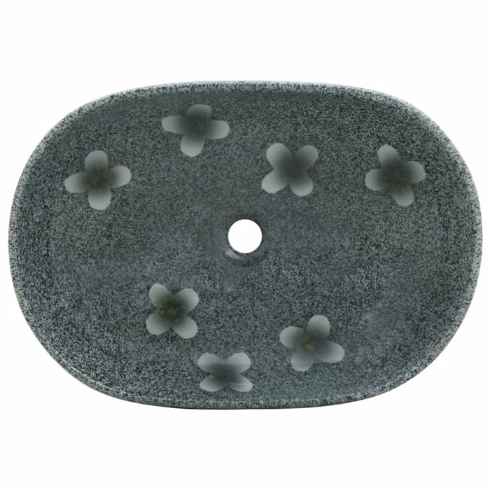 Lavoar de blat, albastru, 59x40x14 cm, ceramică, oval - WALTI WALTI