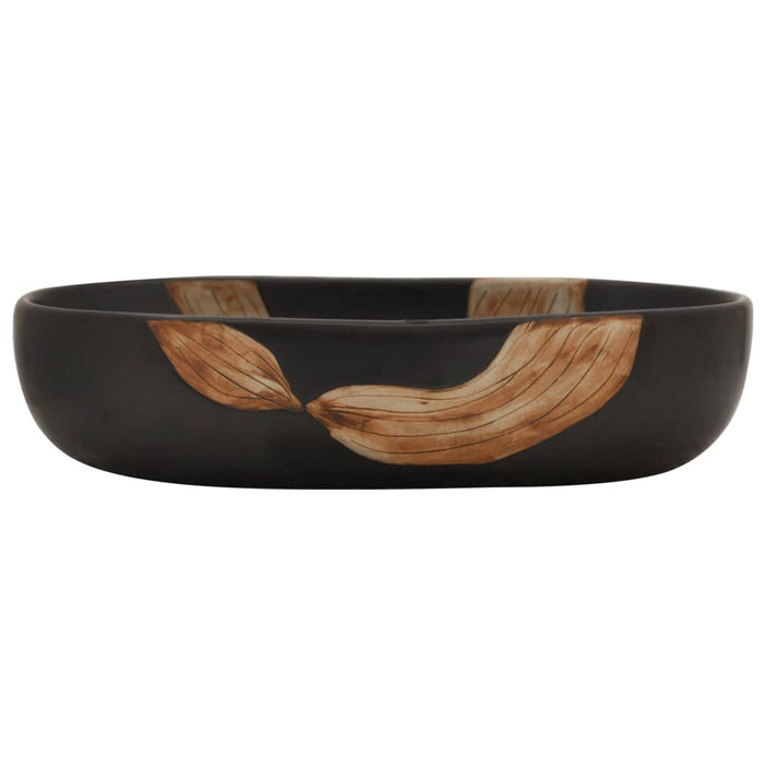 Lavoar de blat, negru, 59x40x14 cm, ceramică, oval - WALTI WALTI