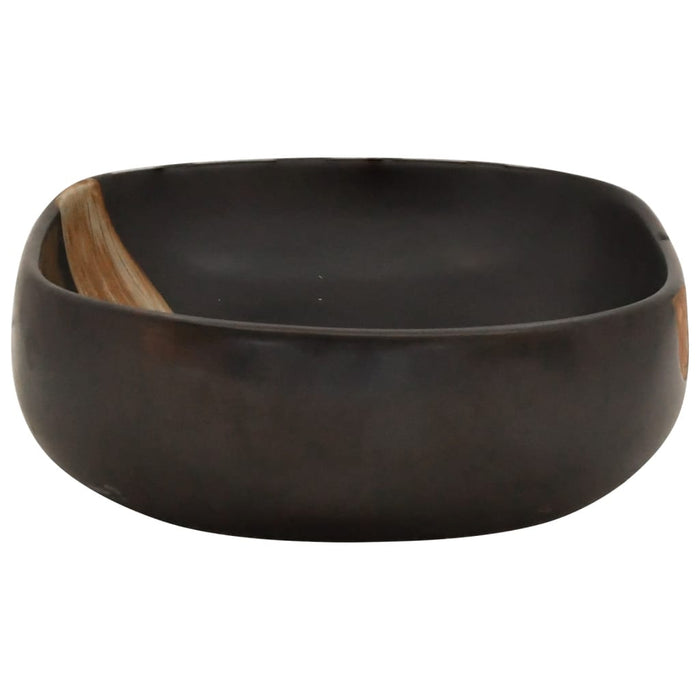 Lavoar de blat, negru, 59x40x14 cm, ceramică, oval - WALTI WALTI