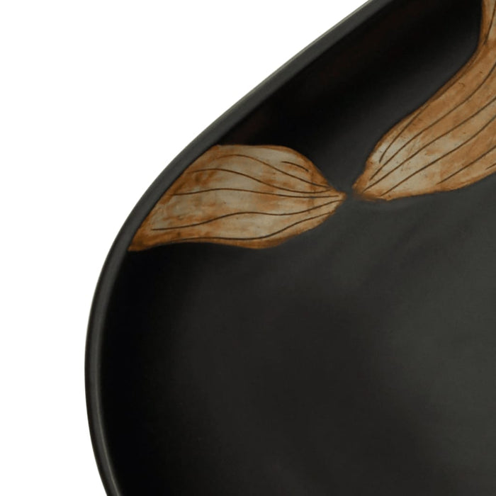Lavoar de blat, negru, 59x40x14 cm, ceramică, oval - WALTI WALTI