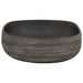 Lavoar de blat, gri și negru, 59x40x14 cm, ceramică, oval - WALTI WALTI