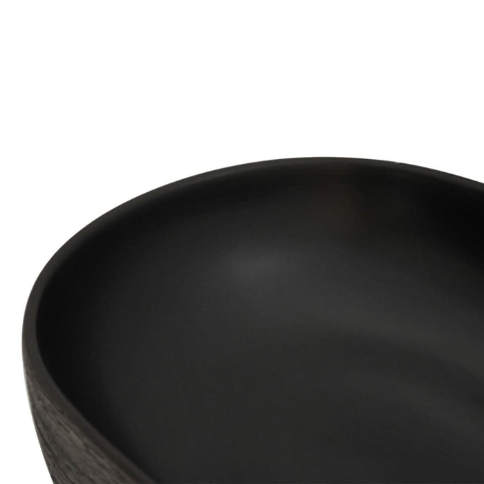 Lavoar de blat, gri și negru, 59x40x14 cm, ceramică, oval - WALTI WALTI