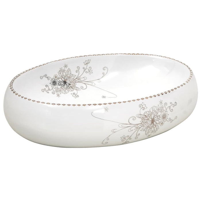 Lavoar de blat, alb, 59x40x15 cm, ceramică, oval - WALTI WALTI