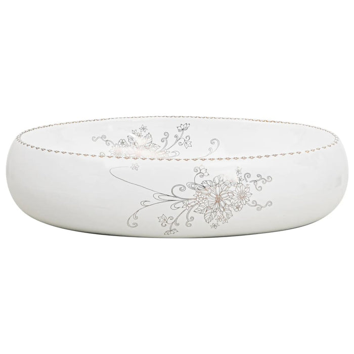 Lavoar de blat, alb, 59x40x15 cm, ceramică, oval - WALTI WALTI