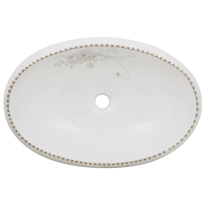 Lavoar de blat, alb, 59x40x15 cm, ceramică, oval - WALTI WALTI