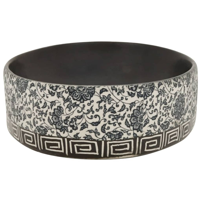 Lavoar de blat negru și albastru 56,5x36,5x13,5cm ceramică oval - WALTI WALTI