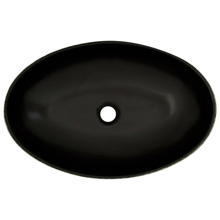 Lavoar de blat negru și albastru 56,5x36,5x13,5cm ceramică oval - WALTI WALTI