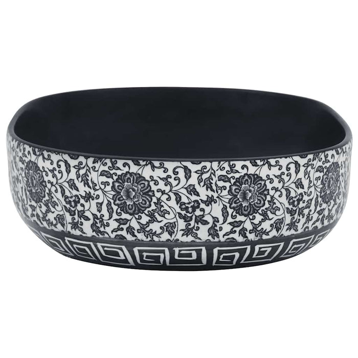 Lavoar de blat, negru și albastru, 59x40x14 cm, ceramică, oval - WALTI WALTI
