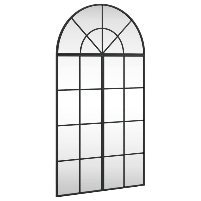 Oglindă de perete, negru, 60x110 cm, arcuită, fier - WALTI WALTI