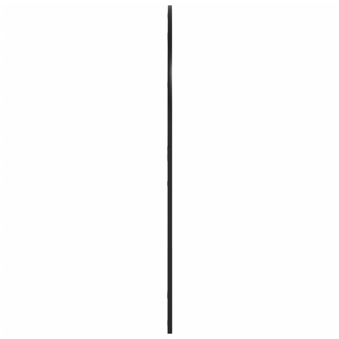 Oglindă de perete, negru, 100x110 cm, arcuită, fier WALTI