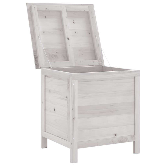 Ladă depozitare de grădină alb 50x49x56,5 cm lemn masiv de brad - WALTI WALTI