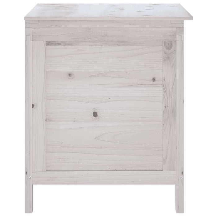 Ladă depozitare de grădină alb 50x49x56,5 cm lemn masiv de brad - WALTI WALTI