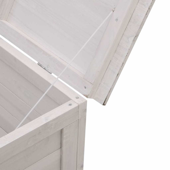 Ladă depozitare de grădină alb 50x49x56,5 cm lemn masiv de brad - WALTI WALTI
