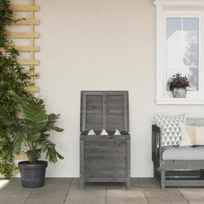 Ladă depozitare grădină antracit 50x49x56,5 cm lemn masiv brad - WALTI WALTI
