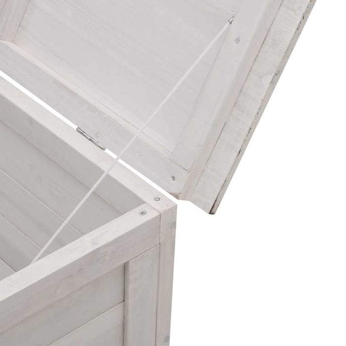 Ladă depozitare de grădină alb 99x49,5x58,5 cm lemn masiv brad - WALTI WALTI