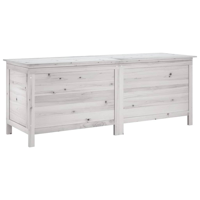 Ladă depozitare de grădină alb 150x50x56,5 cm lemn masiv brad - WALTI WALTI