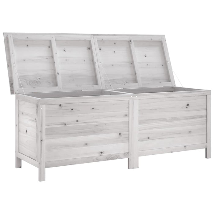 Ladă depozitare de grădină alb 150x50x56,5 cm lemn masiv brad - WALTI WALTI