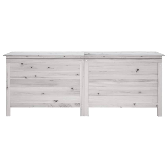 Ladă depozitare de grădină alb 150x50x56,5 cm lemn masiv brad - WALTI WALTI